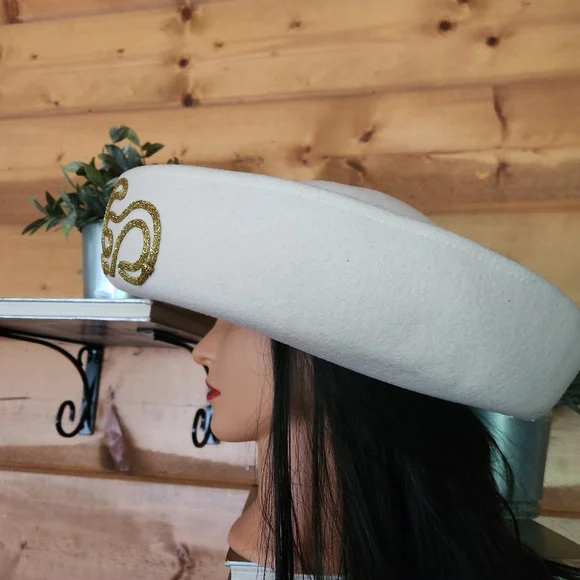 Sylvia New York Vintage Ivory 50s 60s Felt Church Derby Hat Retro Union Made USA Ivory Church Vintage Hats for Women for sale | eBay main image 2